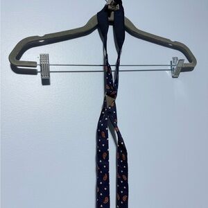 West Germany paisley suspenders Navy Blue Paisley
